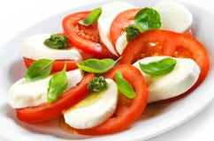 Tomato And Mozzarella Salad Royalty Free Stock Photos Tomato And Mozzarella Salad Royalty Free Stock Photos
