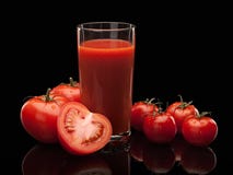 Tomato Juice And Tomatoes Royalty Free Stock Photography