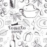 Tomato soup pattern stock illustration Tomato soup pattern stock illustration