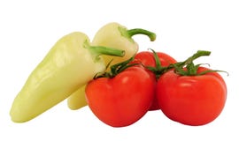 Tomatoes And Peppers Royalty Free Stock Image