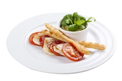 Tomatoes with avocado mousse stock photography Tomatoes with avocado mousse stock photography