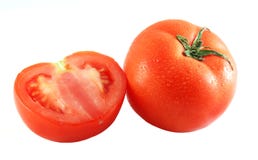 Tomatoes Sprinkled With Water Royalty Free Stock Photo