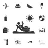 tome el sol leyendo un icono del libro Sistema detallado de ejemplos del verano Icono superior del diseño gráfico de la calidad U ilustración del vector tome el sol leyendo un icono del libro Sistema detallado de ejemplos del verano Icono superior del diseño gráfico de la calidad U ilustración del vector