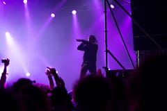 Tommy Cash som utför en levande rapshow Arkivbilder Tommy Cash som utför en levande rapshow Arkivbilder