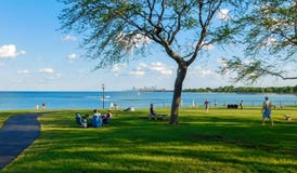 Toneelmening van Meer Michigan stock afbeeldingen Toneelmening van Meer Michigan stock afbeeldingen