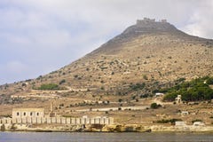 Tonnara i Caterina mounth Favignana wyspy, Sicily, W?ochy obrazy royalty free Tonnara i Caterina mounth Favignana wyspy, Sicily, W?ochy obrazy royalty free