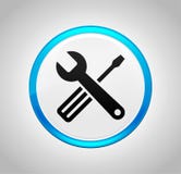Tools icon round blue push button stock illustration Tools icon round blue push button stock illustration