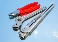 Tools, pliers, spanner wrench, adjustable wrench Stock Images Tools, pliers, spanner wrench, adjustable wrench Stock Images