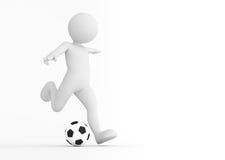 Toon man soccer player shooting on goal. Football concept. vector illustration Toon man soccer player shooting on goal. Football concept. vector illustration