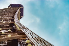 The top of the eiffel tower from a unique point of view. Royalty Free Stock Photo The top of the eiffel tower from a unique point of view. Royalty Free Stock Photo