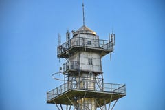 Top Of Old Parachute Jump Tower At The Cetatuia Hill From Cluj. Stock Image