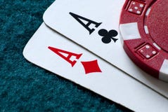 Top Pairs Of Aces Stock Photography