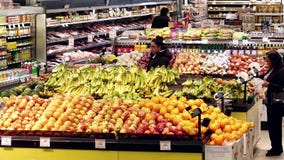 Top shot of people buying foods