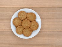 Apple pie crust cookies on a plate and picnic table Royalty Free Stock Photo Apple pie crust cookies on a plate and picnic table Royalty Free Stock Photo