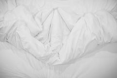 Top view of bedding sheets crease Stock Photo Top view of bedding sheets crease Stock Photo