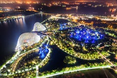 Top view of fantastic garden by Marina Bay in Singapore stock photo Top view of fantastic garden by Marina Bay in Singapore stock photo