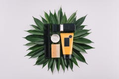 Top View Of Arranged Barber Tools On Green Leaves Royalty Free Stock Photos Top View Of Arranged Barber Tools On Green Leaves Royalty Free Stock Photos