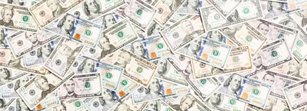Top View Of Various Dollar Cash Background. Different Banknotes Concept. Wealth And Rich Concept Royalty Free Stock Photography Top View Of Various Dollar Cash Background. Different Banknotes Concept. Wealth And Rich Concept Royalty Free Stock Photography