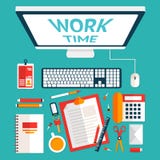 Top view office desk stock illustration Top view office desk stock illustration