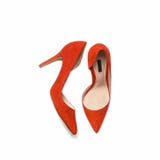 Top View Red Shoes Isolated On White Background. Stock Images