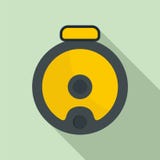 Top view robot vacuum cleaner icon, flat style vector illustration Top view robot vacuum cleaner icon, flat style vector illustration