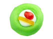 Top view typical sicilian pastry cassata siciliana isolated Stock Photos Top view typical sicilian pastry cassata siciliana isolated Stock Photos
