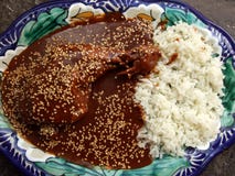 Topo sabroso del pollo de Puebla imagenes de archivo Topo sabroso del pollo de Puebla imagenes de archivo
