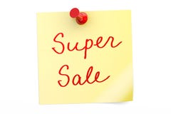 Toppen Sale text på en klibbig anmärkning, 3D royaltyfri illustrationer Toppen Sale text på en klibbig anmärkning, 3D royaltyfri illustrationer