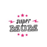Toppet mammatecken eller t-skjorta tryck Modern är min superhero affisch royaltyfri illustrationer Toppet mammatecken eller t-skjorta tryck Modern är min superhero affisch royaltyfri illustrationer