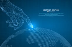Toque el futuro, el ejemplo del vector de un sentido de la ciencia y la tecnología ilustración del vector Toque el futuro, el ejemplo del vector de un sentido de la ciencia y la tecnología ilustración del vector