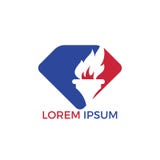 Torch flame logo design. vector illustration Torch flame logo design. vector illustration