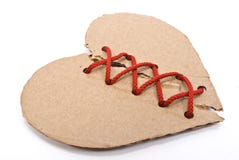 Torn Cardboard Heart Royalty Free Stock Photography Torn Cardboard Heart Royalty Free Stock Photography