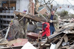 Tornado aftermath in Henryville, Indiana Stock Photos Tornado aftermath in Henryville, Indiana Stock Photos