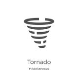 tornado icon vector from miscellaneous collection. Thin line tornado outline icon vector illustration. Outline, thin line tornado royalty free illustration tornado icon vector from miscellaneous collection. Thin line tornado outline icon vector illustration. Outline, thin line tornado royalty free illustration