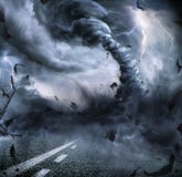 Tornado potente - distruzione drammatica Immagini Stock Libere da Diritti Tornado potente - distruzione drammatica Immagini Stock Libere da Diritti