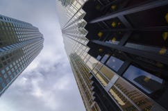 Toronto, Canadá - 27 de enero de 2016: Rascacielos en Toronto céntrico, distrito financiero Fotos de archivo libres de regalías Toronto, Canadá - 27 de enero de 2016: Rascacielos en Toronto céntrico, distrito financiero Fotos de archivo libres de regalías