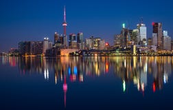 Toronto City Skyline Reflection Royalty Free Stock Photos Toronto City Skyline Reflection Royalty Free Stock Photos