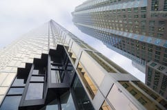 Toronto, Kanada - 27. Januar 2016: Wolkenkratzer in im Stadtzentrum gelegenem Toronto, Finanzbezirk lizenzfreie stockfotos Toronto, Kanada - 27. Januar 2016: Wolkenkratzer in im Stadtzentrum gelegenem Toronto, Finanzbezirk lizenzfreie stockfotos