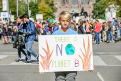 TORONTO, ONTARIO, CANADA - SEPTEMBER 27, 2019: `Fridays for Future` climate change protest. Th
