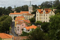 Torre barroco da câmara municipal de Sintra, Portugal Imagem de Stock Torre barroco da câmara municipal de Sintra, Portugal Imagem de Stock