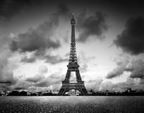 Torre de Effel, París, Francia Blanco y negro, vintage fotos de archivo libres de regalías Torre de Effel, París, Francia Blanco y negro, vintage fotos de archivo libres de regalías