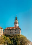 Torre do castelo em Cesky Krumlov, República Checa Imagem de Stock Torre do castelo em Cesky Krumlov, República Checa Imagem de Stock