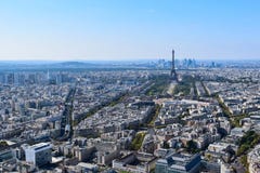 Torre Eiffel vista de plataforma de observación de la torre de Montparnasse foto de archivo libre de regalías Torre Eiffel vista de plataforma de observación de la torre de Montparnasse foto de archivo libre de regalías