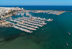 Torrevieja Port, Aerial View Royalty Free Stock Images