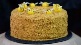 Torta de miel acodada casera dulce Torta de miel acodada casera dulce