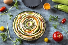 Torta di verdure immagini stock Torta di verdure immagini stock