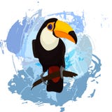 Toucan on a abstract background royalty free illustration Toucan on a abstract background royalty free illustration