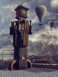 Tour et ballons d'horloge illustration libre de droits Tour et ballons d'horloge illustration libre de droits
