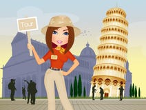 Tour Guide In Pisa Stock Photos