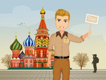 Tour Guide In Russia Royalty Free Stock Photos